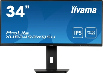 Монитор Iiyama 34" ProLite XUB3493WQSU-B5 черный IPS LED 21:9 HDMI M/M матовая HAS Piv 400cd 178гр/178гр 3440x1440 75Hz FreeSync DP UW USB 9.4кг от магазина РЭССИ