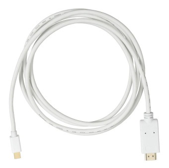Кабель аудио-видео Buro 1.2v miniDisplayport (m)/HDMI (m) 2м. Позолоченные контакты белый (BHP MDPP-HDMI-2) от магазина РЭССИ