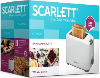 Тостер Scarlett SC-TM11019 700Вт белый от магазина РЭССИ