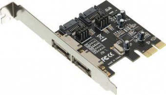 Контроллер PCI-E ASM1061 SATA III 2xE-SATA 2xSATA Ret от магазина РЭССИ