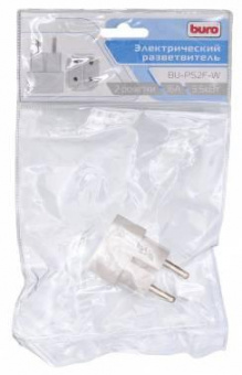 Сетевой разветвитель Buro BU-PS2F-W (2 розетки) белый (пакет ПЭ) от магазина РЭССИ