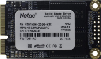 Накопитель SSD Netac mSATA 256Gb NT01N5M-256G-M3X N5M mSATA от магазина РЭССИ