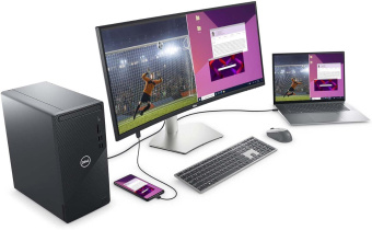 Монитор Dell 34" S3423DWC серебристый/черный VA LED 5ms 21:9 HDMI M/M матовая HAS 300cd 178гр/178гр 3440x1440 100Hz FreeSync DP WQ USB 10.38кг от магазина РЭССИ