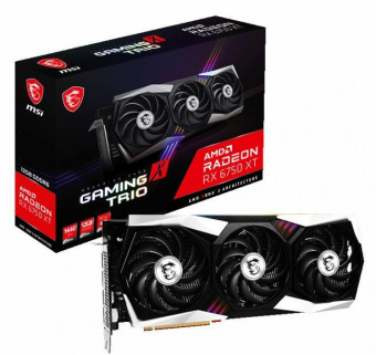 Видеокарта MSI PCI-E 4.0 RX 6750 XT GAMING X TRIO 12G AMD Radeon RX 6750XT 12288Mb 192 GDDR6 2554/18000 HDMIx1 DPx3 HDCP Ret от магазина РЭССИ