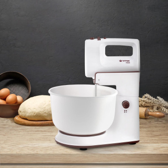 Миксер стационарный Vitek VT-1416 W 700Вт белый/коричневый от магазина РЭССИ