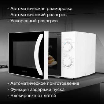 Микроволновая Печь Hyundai HYM-M2067 20л. 700Вт белый от магазина РЭССИ