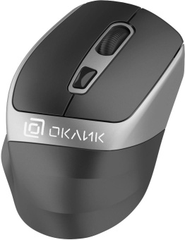 Мышь Оклик 516MW черный/серебристый оптическая (1600dpi) silent беспроводная BT/Radio USB для ноутбука (6but) от магазина РЭССИ