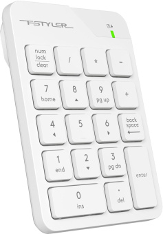 Числовой блок A4Tech FGK21C белый USB беспроводная slim для ноутбука от магазина РЭССИ