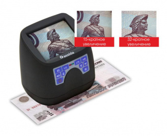 Детектор банкнот Cassida MFD1 просмотровый мультивалюта АКБ от магазина РЭССИ
