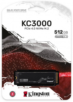 Накопитель SSD Kingston PCI-E 4.0 x4 512Gb SKC3000S/512G KC3000 M.2 2280 от магазина РЭССИ