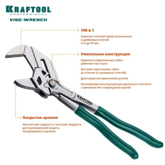 Переставные клещи-гаечный ключ Kraftool Vise-Wrench 22065 от магазина РЭССИ