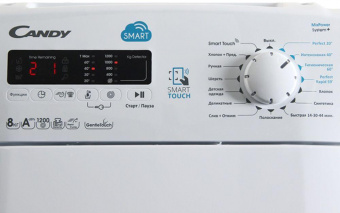 Стиральная машина Candy Smart CST G282DM/1-07 класс: A++ загр.вертикальная макс.:8кг белый от магазина РЭССИ