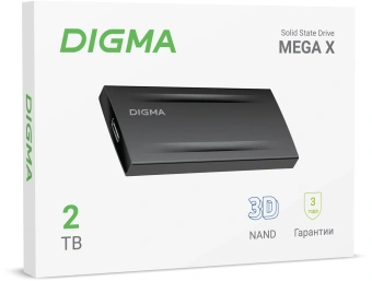 Накопитель SSD Digma USB 3.2 2TB DGSM8002T2MGG MEGA X 1.8" от магазина РЭССИ