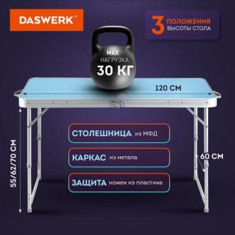 Комплект складной мебели DASWERK Стандарт стол и 4 стула туристический садовый 680045 от магазина РЭССИ