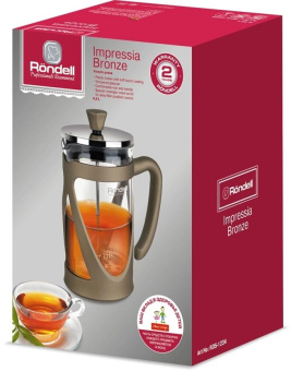 Френч-пресс Rondell Impressia Bronze RDS-1234 0.6л бронзовый от магазина РЭССИ