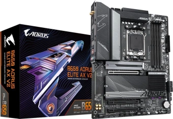 Материнская плата Gigabyte B650 A ELITE AX V2 SocketAM5 AMD B650 4xDDR5 ATX AC`97 8ch(7.1) 2.5Gg RAID+HDMI+DP от магазина РЭССИ