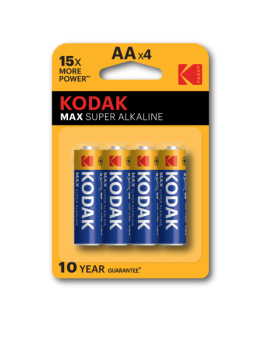 Батарейка Kodak LR6-4BL MAX SUPER Alkaline [KAA-4] (80/400/17600) от магазина РЭССИ