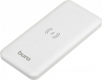 Мобильный аккумулятор Buro BPW10E 10000mAh 2A 2xUSB беспроводная зарядка белый (BPW10E10PWT) от магазина РЭССИ