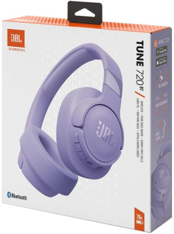 Гарнитура мониторные JBL Tune 720 BT 1.2м сиреневый беспроводные bluetooth оголовье (JBLT720BTPUR) от магазина РЭССИ