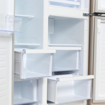 Холодильник Hyundai CS6073FV 3-хкамерн. шампань стекло инвертер от магазина РЭССИ