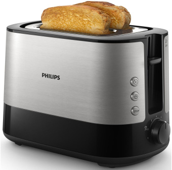 Тостер Philips HD2637/90 830Вт черный/серебристый от магазина РЭССИ