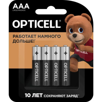 Батарея Opticell Basic LR03 AAA (4шт) блистер от магазина РЭССИ