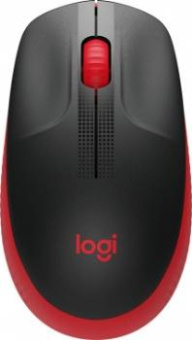 Мышь Logitech M190 черный/красный оптическая (1000dpi) беспроводная USB (2but) от магазина РЭССИ