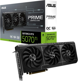 Видеокарта Asus PCI-E PRIME-RTX5070TI-O16G NVIDIA GeForce RTX 5070TI 16Gb 256bit GDDR7 2640/23000 HDMIx2 DPx3 HDCP Ret от магазина РЭССИ