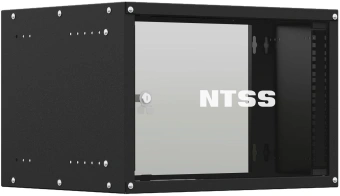 Шкаф коммутационный NTSS Lime (NTSS-WL6U5545GS-BL) настенный 6U 550x450мм пер.дв.стекл несъемн.бок.пан. 30кг черный от магазина РЭССИ
