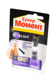 Очиститель клея Момент Супер антиклей (4г) BL1  в шоу-боксе 10 шт от магазина РЭССИ