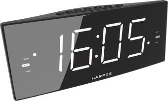 Радиобудильник Harper HCLK-2050 черный LED подсв:белая часы:цифровые AM/FM от магазина РЭССИ