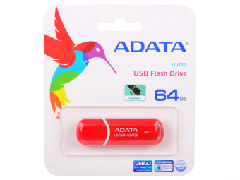 Флеш Диск A-Data 64Gb DashDrive UV150 AUV150-64G-RRD USB3.0 красный от магазина РЭССИ