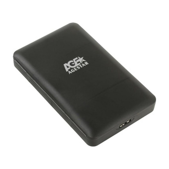 USB 3.0 Внешний корпус 2.5" SATAIII HDD/SSD AgeStar 3UBCP3 (BLACK) USB 3.0 пластик черный безвинтовая конструкция от магазина РЭССИ