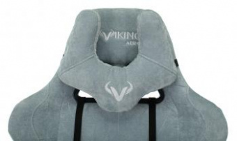Кресло игровое Zombie VIKING KNIGHT Fabric серо-голубой Light-28 с подголов. крестов. металл от магазина РЭССИ
