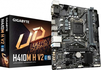 Материнская плата Gigabyte H410M H V2 Soc-1200 Intel H470 2xDDR4 mATX AC`97 8ch(7.1) GbLAN+VGA+HDMI от магазина РЭССИ