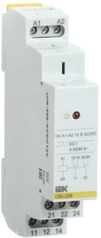 Реле промежуточное модульное OIR 2 контакта 8А 12В AC/DC IEK от магазина РЭССИ