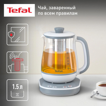 Чайник электрический Tefal BJ551B10 1.5л. белый корпус: стекло/пластик (7211004581) от магазина РЭССИ