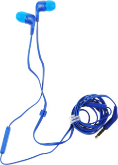 Гарнитура внутриканальные Philips TAE1105BL/00 1.2м синий проводные в ушной раковине от магазина РЭССИ