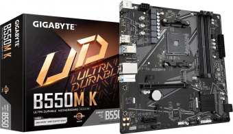 Материнская плата Gigabyte B550M K Soc-AM4 AMD B550 4xDDR4 mATX AC`97 8ch(7.1) GbLAN RAID+HDMI от магазина РЭССИ