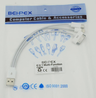 Кабель USB (m)-micro USB (m) 0.2м белый от магазина РЭССИ