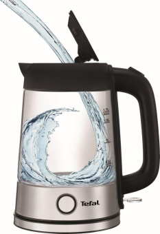 Чайник электрический Tefal KI750D30 1.7л. 2400Вт серебристый (корпус: стекло) от магазина РЭССИ