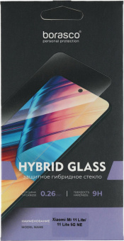 Защитное стекло для экрана BoraSCO для Xiaomi Mi 11 Lite гибридная 1шт. (40206) от магазина РЭССИ