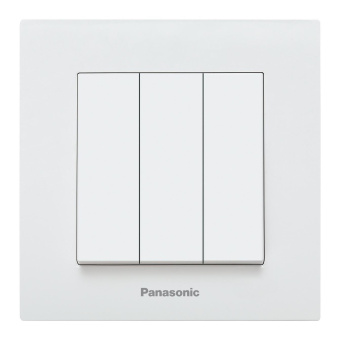 Выключатель Panasonic Karre Plus скрыт. 3кл. IP20 белый (упак.:1шт) (WKTC00152WH-RU) от магазина РЭССИ