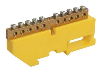 Шина PE "земля" на DIN-изол. ШНИ-6х9-10-Д-Ж YNN10-69-10D-K05 от магазина РЭССИ