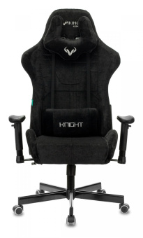 Кресло игровое Zombie VIKING KNIGHT Fabric черный Light-20 с подголов. крестов. металл от магазина РЭССИ