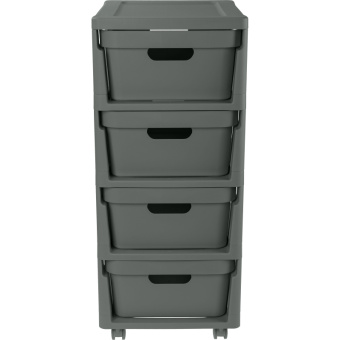 Комод Econova Luxe на колесах 4 ящика 300х385х690 мм серый 43324671170 от магазина РЭССИ