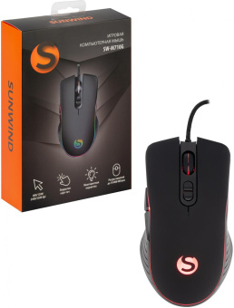 Мышь SunWind SW-M710G черный оптическая (3200dpi) USB для ноутбука (7but) от магазина РЭССИ