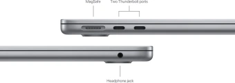 Ноутбук Apple MacBook Air A3113 M3 8 core 8Gb SSD256Gb/8 core GPU 13.6" Liquid Retina (2560x1664) Mac OS grey space WiFi BT Cam (MRXN3PA/A) от магазина РЭССИ