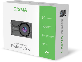 Видеорегистратор Digma FreeDrive 300W черный 4Mpix 1400x2560 130гр. от магазина РЭССИ