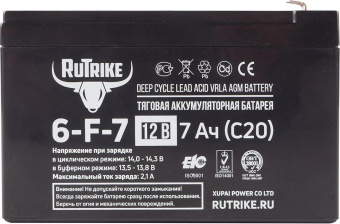 Батарея для ИБП Rutrike 6-F-7 12В 7Ач от магазина РЭССИ